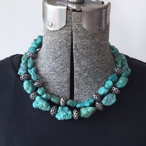 Rolra Design turquoise double strand necklace